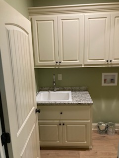 Laundry sink installation